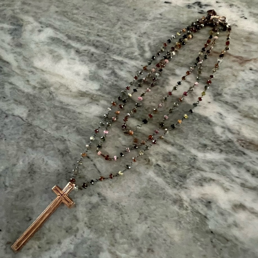 Virgin Saints & Angels SANTISIMO Cross Choker